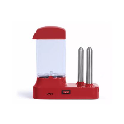 Machine à hot-dog vapeur 340 W jusqu'à 6 saucisses – Livoo DOC238RC – rouge chili