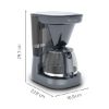 Cafetière filtre Moulinex Plaino FG1M1B – 12 tasses, 1,1 L, réservoir transparent, grise