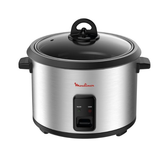 Cuiseur à riz Moulinex Easy Rice MK123D – 1,8 L, panier vapeur, maintien au chaud, 700 W