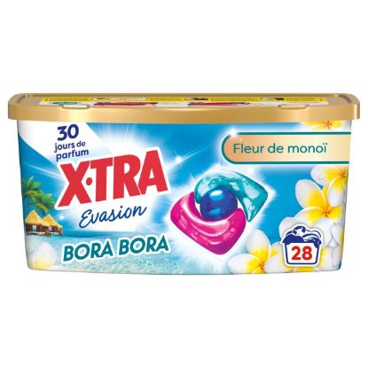 Lessive en capsules X-TRA évasion trio-caps bora bora × 28