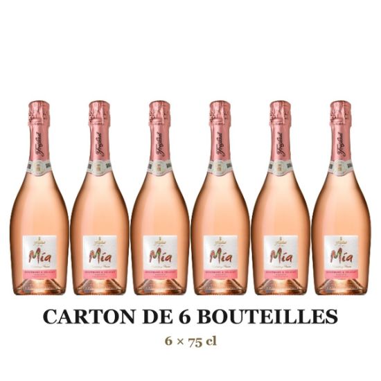 6 x Freixenet Mia Moscato 75 CL - vin mousseux rosé 7% alc.