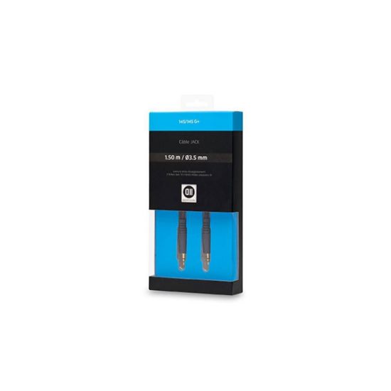 Câble audio jack 3,5 mm mâle/mâle 1,5 m D2 Diffusion