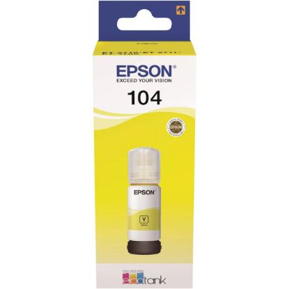 Bouteille d'encre Epson 104 EcoTank – jaune, 65 ml