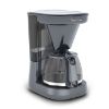 Cafetière filtre Moulinex Plaino FG1M1B – 12 tasses, 1,1 L, réservoir transparent, grise