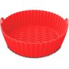 Lot de 2 moules ronds en silicone 20 cm pour friteuse sans huile et four – Kitchencook Siliround – rouge