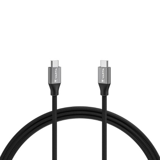 Câble USB-C vers USB-C 2 m 100 W 10 Gbit/s nylon Speed Charge & Sync - Varta 57936