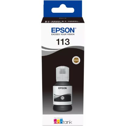 Bouteille d'encre Epson 113 EcoTank – noir pigmenté, 127 ml