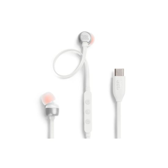 Écouteurs filaires USB-C Hi-Res avec micro – JBL Tune 310C – blanc