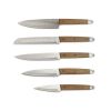 Set de 4 couteaux à steak lame inox 12,7 cm manche acacia FSC – Livoo MEC140 – bois