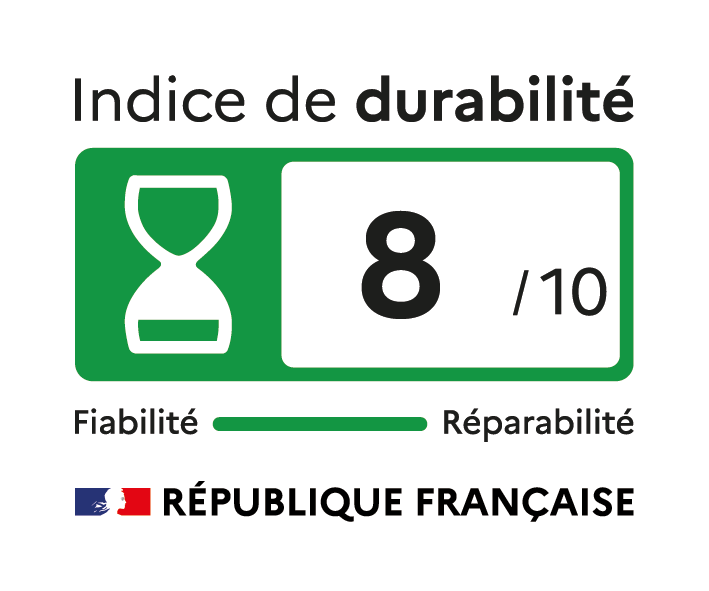 Indice de durabilité : 8.0 / 10